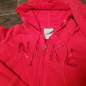 Red Medium Nike Zip Up Hoodie